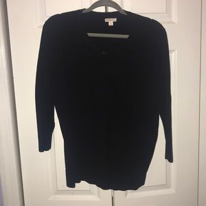 Black button down sweater
